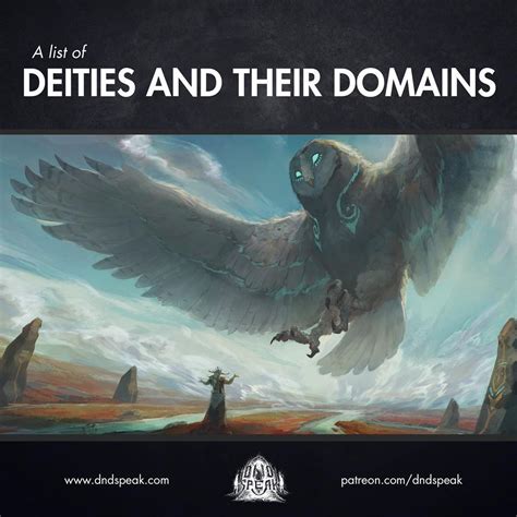 Dndspeak’s Instagram post: “⛪️ Deities and Their Domains ⛪️ - Five different deities and the ...