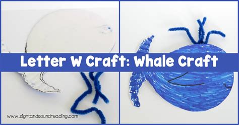 Letter W Craft: Whale Craft