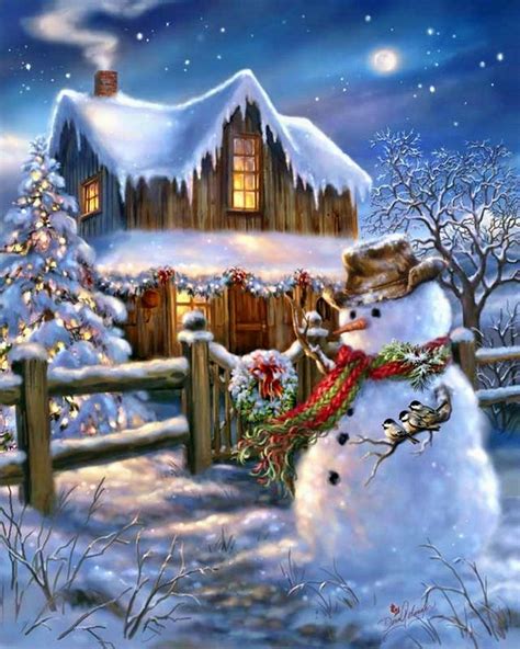 Schneemann | Country christmas, Christmas pictures, Christmas paintings