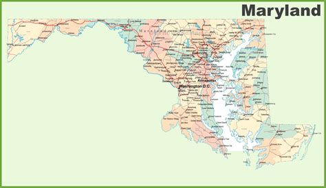 Maryland County Map With Roads - South Lomei Labyrinth Map