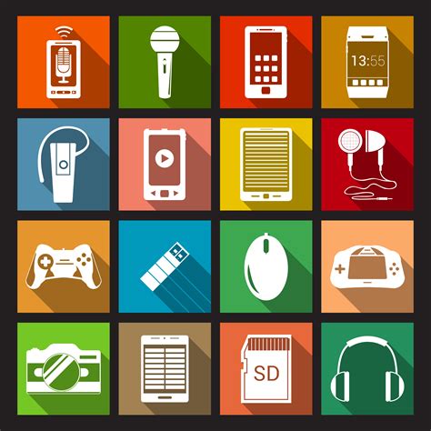 Gadget Icons Flat 453464 Vector Art at Vecteezy