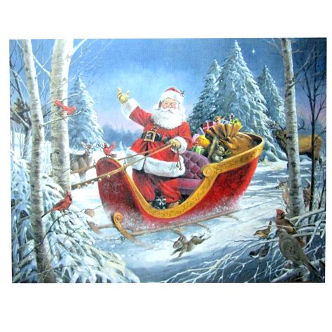 Vintage Santa Claus Large Canvas Print Decoration Wall Art Christmas Home Decor 19962998287 | eBay