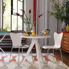 Tripod Dining Table - White Lacquer | West Elm