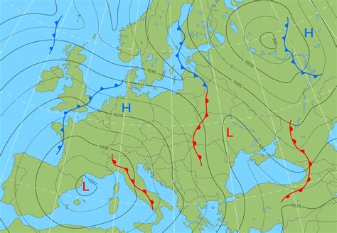 pronóstico del tiempo isobar mapa o diagrama de europa 13937440 Vector en Vecteezy