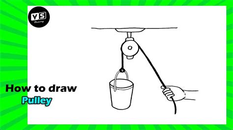 How to draw Pulley - YouTube