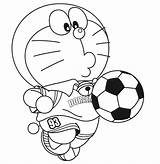 Doraemon Plays Soccer coloring Page  Download Print Or Color Online sketch template