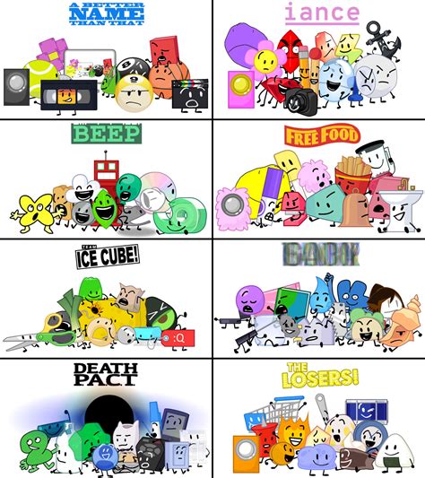 BFB Teams but with 100 characters by PixelleapNetworkOnDA on DeviantArt