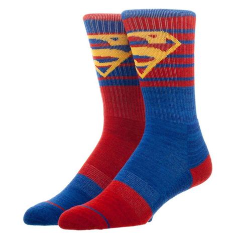 Superman Flipped Colors Men's Crew Socks