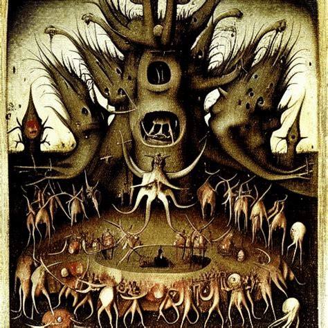 Hieronymus Bosch's Nightmares Tortured Rotting Meat Intestinal Tumors ...