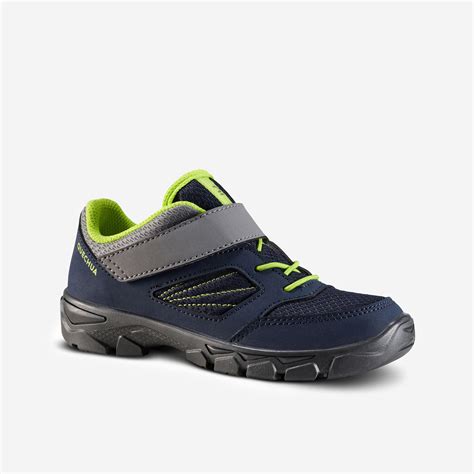 Kids' Velcro Hiking Shoes NH100 - 24 to 34 - Blue