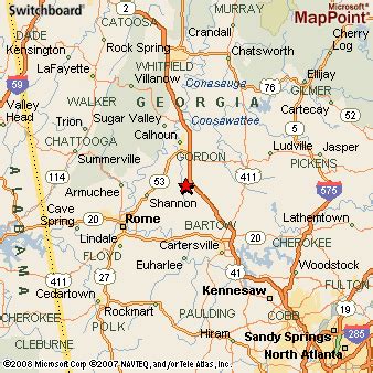 Where is Adairsville, Georgia? see area map & more