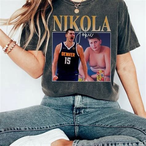 Nikola Jokic Sweatshirt Nikola Jokic Basketball Graphic Tee - Etsy