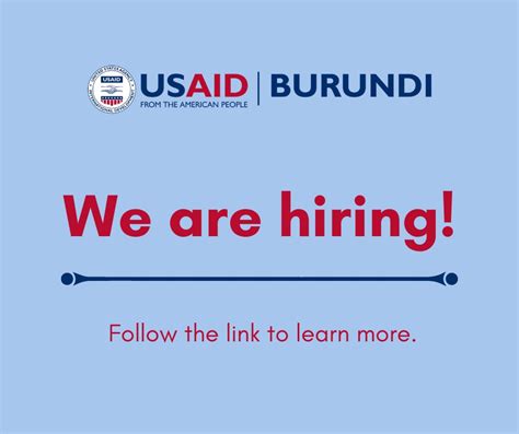 U.S Embassy Burundi on Twitter: "We are hiring! Learn more at https://bi.usembassy.gov/embassy ...