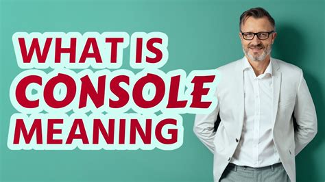 Console | Definition of console - YouTube