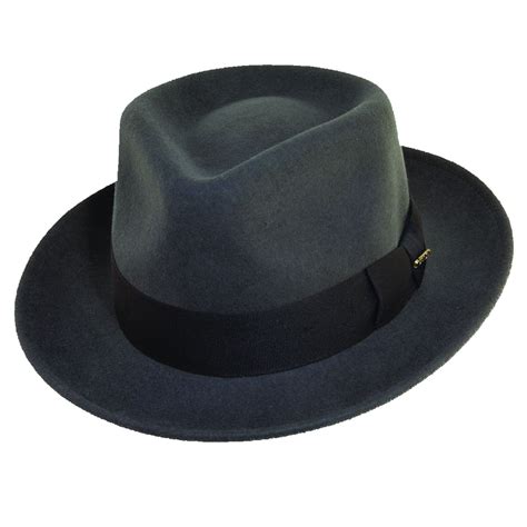 Dorfman Pacific Mens Crushable Wool Felt Fedora Hat | Mens fedora, Hats for men