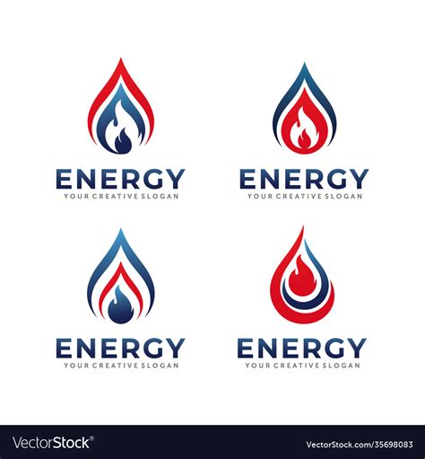 Gas and oil logo energy logo design Royalty Free Vector