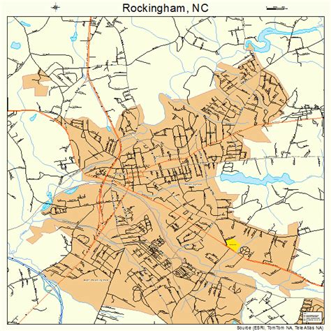 Rockingham North Carolina Street Map 3757260