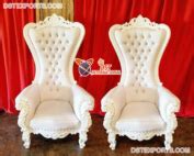 White High Throne Chairs for King Queen - DST International