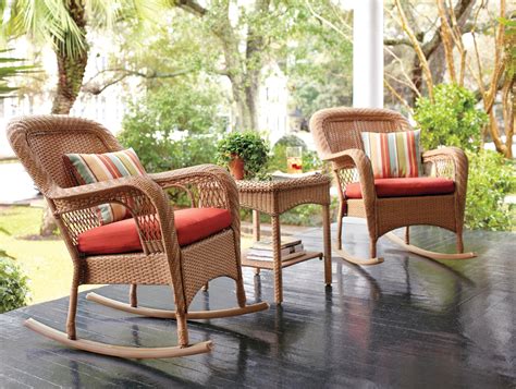 Martha Stewart Living Charlottetown Natural All-Weather Wicker Patio Rocking Chair w… | Martha ...