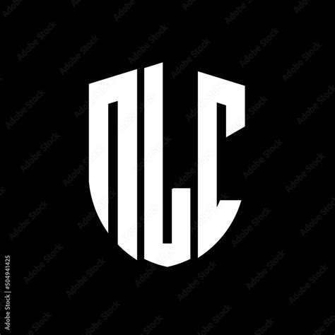 NLC letter logo design. NLC modern letter logo with black background ...