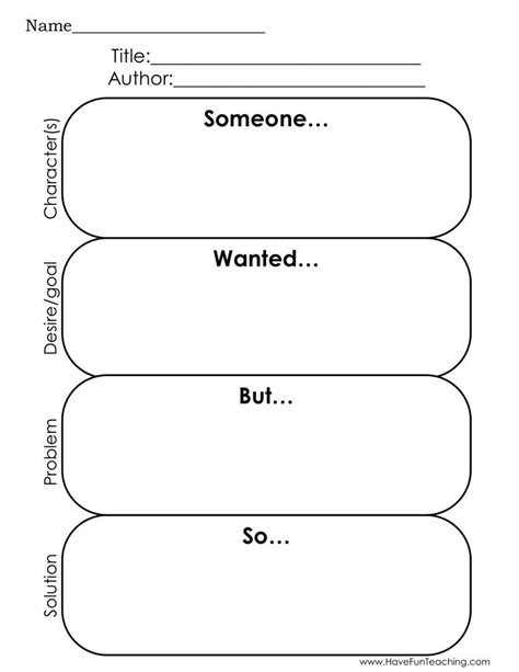 Story Elements Reading Graphic Organizer Worksheet by Teach Simple