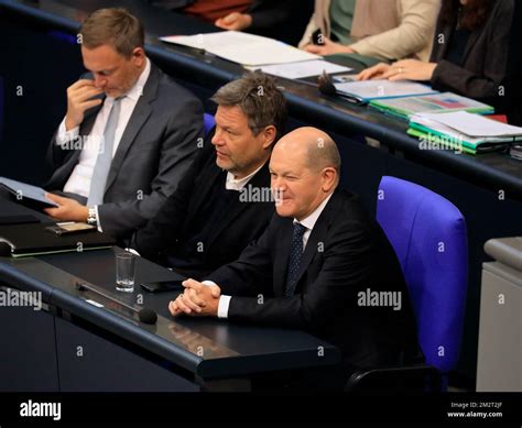 Berlin, Germany, 14 Dec 2022.The German Chancellor, Olaf Scholz, during ...