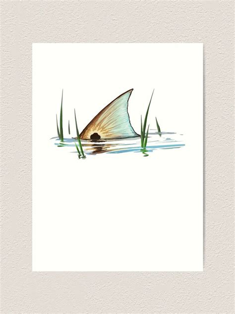 "Tailing Redfish in Grass | Redfish Tail" Art Print for Sale by ...