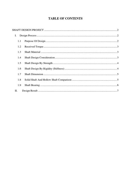 Shaft Design Project | PDF | Bearing (Mechanical) | Stiffness