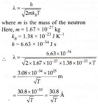 The de-Broglie wavelength of neutrons in thermal equilibrium at ...