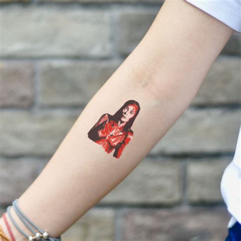 Carrie Horror Temporary Tattoo Sticker - OhMyTat