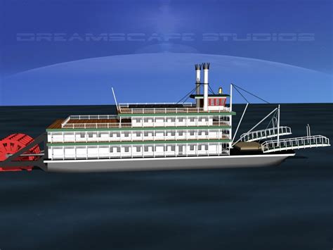 stern wheeler steam historical 3d 3ds