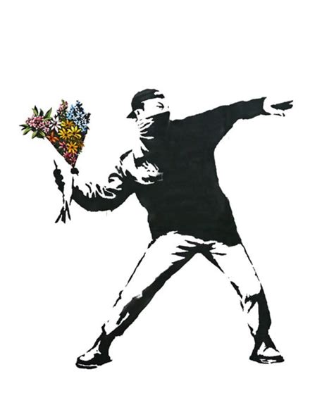 Flower Thrower Banksy Art Print 30x40cm | Posters.eu