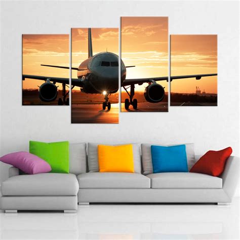 Airplane Canvas Aircraft Print Turbine Wall Art Aircraft | Etsy