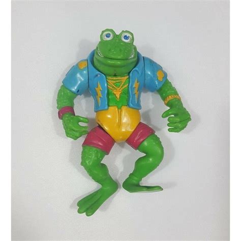 Vintage TMNT Genghis Frog Action Figure 1989 Playmates Toys Mirage Studios