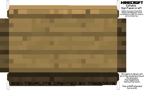 Papercraft Wall Sign (Life Size) in 2024 | Minecraft sign, Minecraft ...