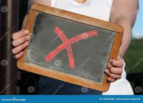 Red mistake sign stock photo. Image of female, nostalgic - 106602388