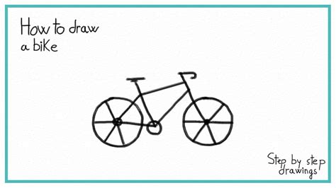 How to draw a BIKE in 7 STEPS - EASY #drawings #bike #stepbystepdrawings #easydrawings | Bicycle ...