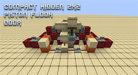 Compact hidden 2x2 piston floor door Minecraft Map