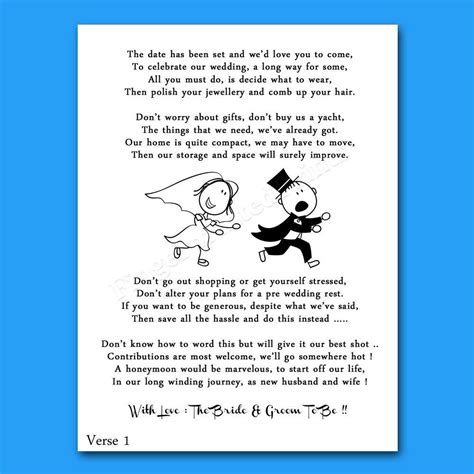 Wedding Cash Money Voucher Request Poems For Invites Cheap & Funny RG2 Design | Wedding invite ...