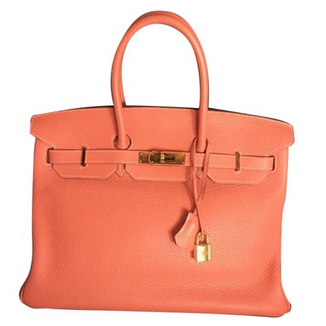 Hermès Birkin 35 Handbags Leather Pink ref.51535 - Joli Closet