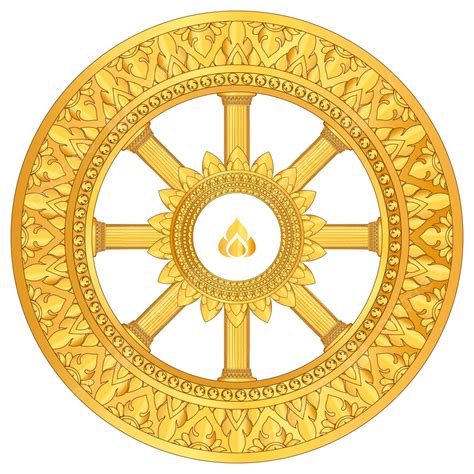 Wheel Of Dharma Vector, Dharma, Buddha, Indonesia PNG and Vector with ...