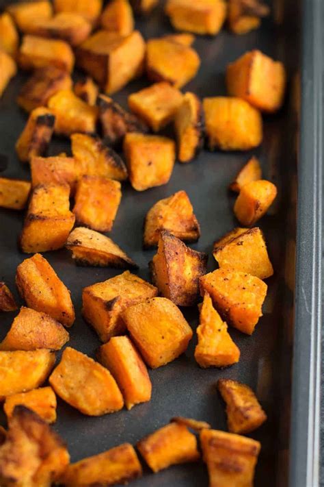 30 minute Roasted Sweet Potatoes Recipe - Build Your Bite