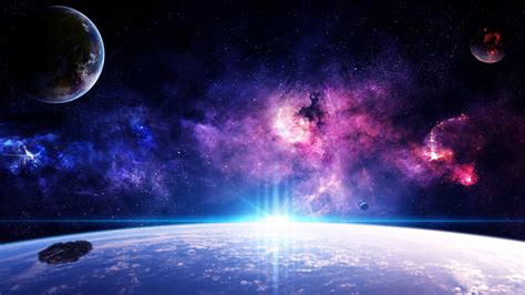 galaxy digital wallpaper #space #artwork digital art #spaceship #planet ...