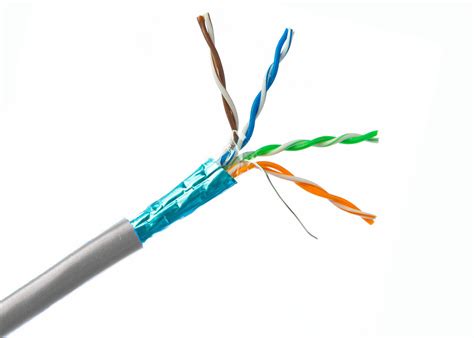 Cat6 FTP Cable Bare Copper Conductor Shielded Networking Cable