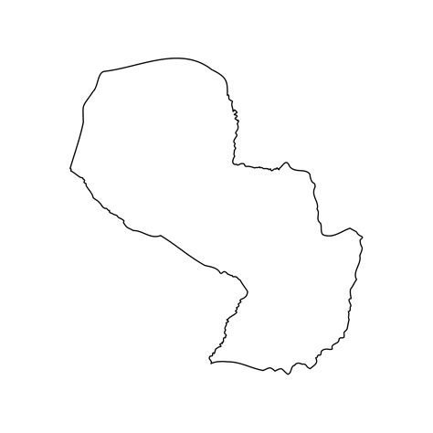 Outline Simple Map of Paraguay 3087839 Vector Art at Vecteezy