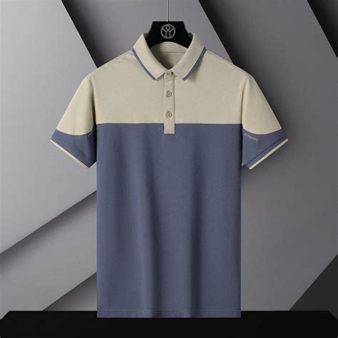 Summer Men Polo Shirts Solid Color Zipper Short Sleeve Polo Shirt Turn Down Collar Men Tops ...