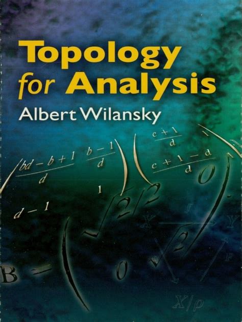 Topology for Analysis (eBook) in 2021 | Topology, Mathematics, Math books