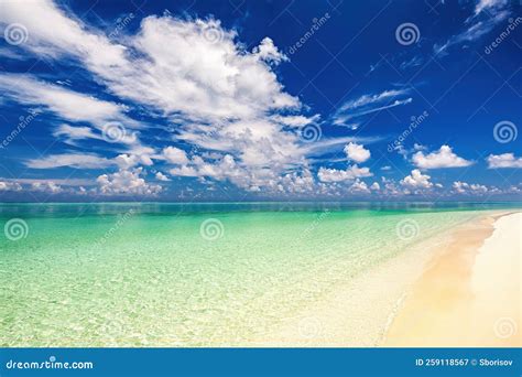 Beautiful Sunny Ocean Beach on Maldives Stock Image - Image of beauty ...