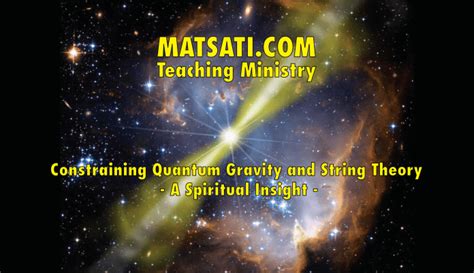 Constraining Quantum Gravity And String Theory - A Spiritual Insight ...