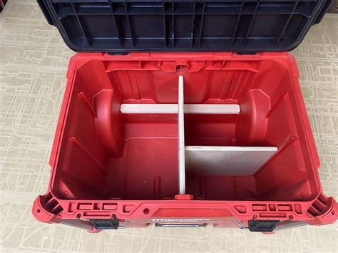 Plastic or wood dividers slide into a Milwaukee Packout Crate to create ...